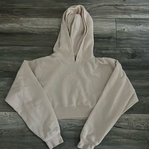 Beige unknown brand crop top hoodie